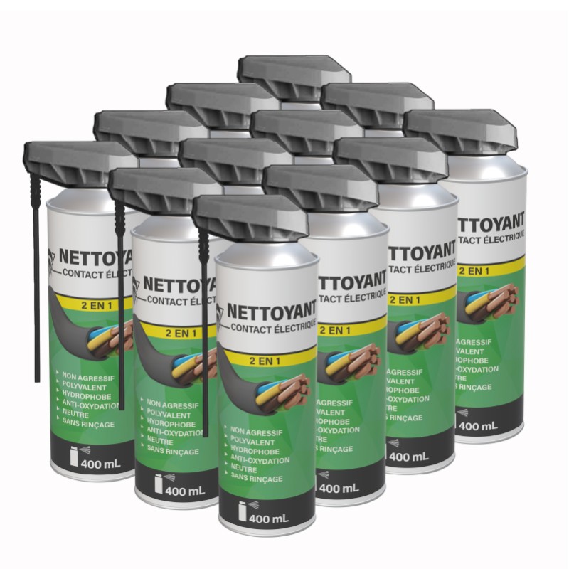 12 nettoyants contacts 400mL