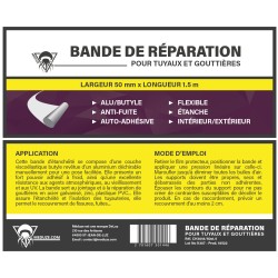 Bande réparation tuyaux et gouttières 50mm x 1.5m