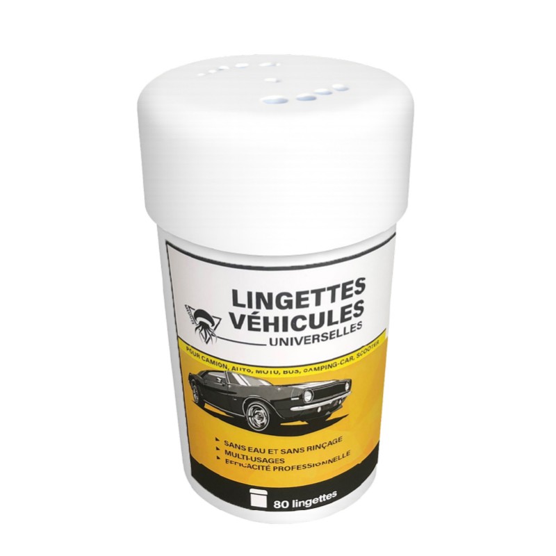 Pot de 80 lingettes véhicules