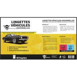 3 pots de 80 lingettes véhicules