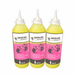 3 Savons gel microbilles 500mL