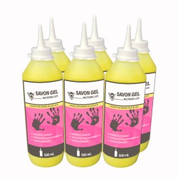 6 Savons gel microbilles 500mL