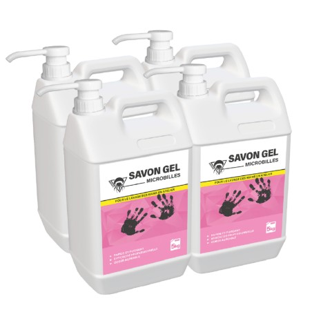 4 Savons gel microbilles 5kg