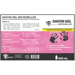 6 Savons gel microbilles 500mL